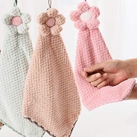 Toalhas de Veludo Coral com Desenhos Animados - Absorventes, Penduráveis e Decorativas para Cozinha e Banheiro - imagem 5