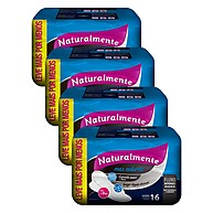 Absorventes Naturalmente Max Noturno: Kit com 4 Pacotes - imagem 1