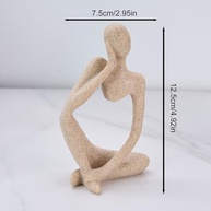 Escultura Abstrata Moderna para Decoração de Mesa - Estátua Decorativa com Textura de Arenito - imagem 3