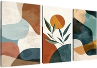 Kit 3 Quadros Decorativos Canvas 50x70 cm | Arte Abstrata Moderna para Sala, Quarto e Corredor - imagem 2