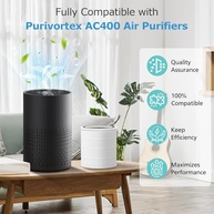 Pacote com 2 Filtros de Substituição Purivortex AC400 para Purificador de Ar, Tecnologia HEPA Verdadeira 3 em 1, Alta Eficiência, Branco - imagem 4