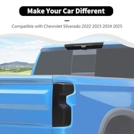 Acabamento Premium para Luz de Freio Alta Chevrolet Silverado 2022-2025 | Decoração Externa ABS Preto - imagem 4