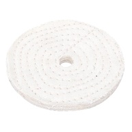 Roda de Polimento de Pano Algodão Branco 4" - 5 Peças para Joias e Metais com Acabamento Espelhado - imagem 1