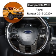 Capa Acabamento Volante Fibra de Carbono para Ford Ranger/Everest 2015-2022 - Proteção e Estilo Premium - imagem 3