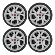 Jogo de Calotas Esportivas Fiat Mobi e Uno Way Aro 14 - Design Moderno e Acabamento Premium Vermelho - imagem 1