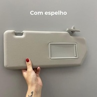 Quebra-Sol Cinza Esquerdo Palio, Siena e Strada (2004-2016) com Espelho - Novo e com Acabamento Premium - imagem 5