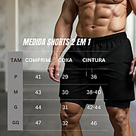 Short 2 em 1 Slidfit: Conforto e Performance na Academia - imagem 1
