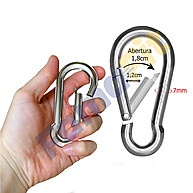 Mosquetão 9cm Aço Carbono com Trava - Ideal para Academia - imagem 1