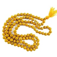 Generic Original Haldi Mala Baglamukhi Mala Açafrão (Haldi) Mala 108+1 Contas Rosário de Açafrão (Contas Grossas) Perfeito para Uso Diário (pacote com 1), SKE04/24-35 - imagem 2
