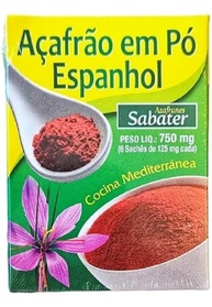 Açafrão Em Pó Espanhol Sabater Saches 6 x 125mg - imagem 2