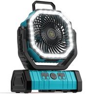 Ventilador de Acampamento Recarregável 20000mAh com Lanterna LED - Portátil e Versátil para Barracas - imagem 1