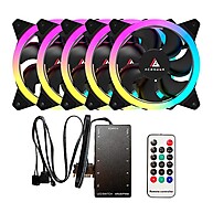Acegeek Galaxy: Kit 5 Ventoinhas ARGB 120mm - imagem 1