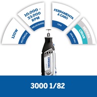 Dremel 3000: Micro Retífica Completa + 82 Acessórios - imagem 2