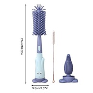 Escova de Limpeza Multifuncional para Mamadeiras e Acessórios de Amamentação - Silicone Seguro com Suporte - imagem 3