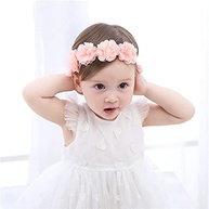 Penteadeira Infantil com Flores para Meninas - Babador, Tiara e Acessórios de Cabelo - imagem 4