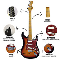 Tagima TG530: Kit Guitarra Completo + Acessórios - imagem 2