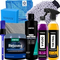 Kit Completo Lavagem Moto e Carro Vonixx: V-Floc, Pretinho, Tok Final e Acessórios Premium - imagem 1