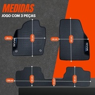 Jogo de Tapete Borracha Nivus 2020-2025 Personalizado 3 Peças Traseira Inteiriça W8 Acessórios - imagem 3