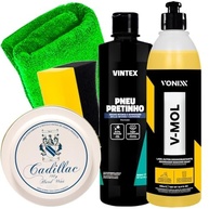 Kit Completo Vonixx & Cadillac: V-Mol, Pretinho, Hard Wax e Acessórios para Detalhamento Automotivo - imagem 2