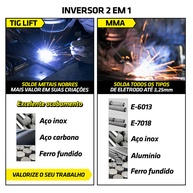 Super Inversor de Solda 150A Bivolt: Kit Completo com Máscara e Acessórios - imagem 2