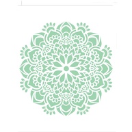 Stencil de Acetato Mandala Flor Bauer 20x25cm - Design Exclusivo para Pintura e Decoração - imagem 1