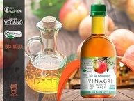 Kit 3 Vinagre Maça Orgânico Acidez Acética 4% Almaromi - Peso 400ml - imagem 5