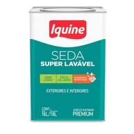 Tinta Acrílica Acetinada Iquine Seda Super Lavável Branco Neve 18L - Alta Cobertura e Resistência Antibacteriana - imagem 2