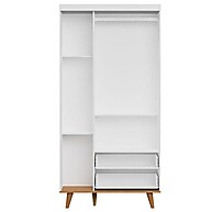 Guarda Roupa Infantil Retrô Duda 3 Portas – Branco Acetinado - imagem 2