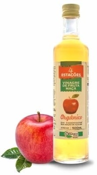 Vinagre de Fruta Maçã Orgânico Acidez 4,2% 4 Estações - 500ml - imagem 2