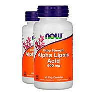 Ácido Alfa Lipóico 600mg Now Foods: Kit com 2 Frascos - imagem 1