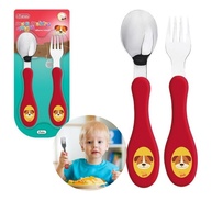Kit Talher Infantil com Personagem Cachorro - Garfo e Colher Coloridos para Crianças Acima de 3 Anos - imagem 1