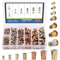 Kit 320Pçs Porcas Rebite Aço Carbono Zincado M3-M12 Glarks - Fixação Robusta e Versátil - imagem 2