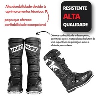 Bota de Motocross, Couro Sintético e PU, Solado Antiabrasivo, Bico de Aço, para Trilha e Enduro, TAM 42BR - imagem 3