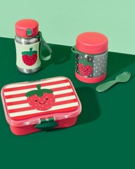 Skip Hop Garrafa Infantil com Canudo - Aço Inox, Design Morango, Antiderrapante - imagem 3