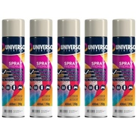 Tinta Spray 400ml Branco Fosco Uso Geral em Aço Ferro Couro Gesso Cerâmica | Universo | Kit 05 un - imagem 2