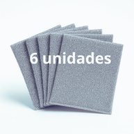 Kit 6 Panos de Limpeza em Aço Reutilizável 20x20 cm - Limpeza Pesada sem Arranhões - imagem 2