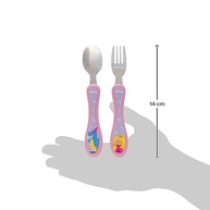 Kit Talheres Aventuras Princesa - Design Anatômico com Ponta em Aço Inoxidável - imagem 3