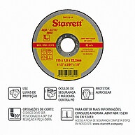 Discos de Corte Starrett 115mm: Kit 10 para Inox e Aço - imagem 2