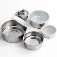 Conjunto de Potes em Aço Inox com Tampa - 5 Peças para Cozinha Moderna e Marmitas - imagem 3
