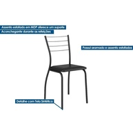 Cadeira de Jantar Carraro: Elegância em Aço - imagem 2