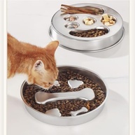Bacia de Alimentação Lenta em Aço Inoxidável 304 - Controle de Ração e Prevenção de Engasgos para Pets - imagem 3