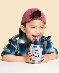 Skip Hop Copo Infantil com Canudo - Garrafa de Aço Inoxidável Spark Foguete - imagem 5