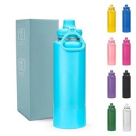 Garrafa Térmica 800ml Azul Piscina - Dupla Isolação Aço Inox 304 - imagem 2