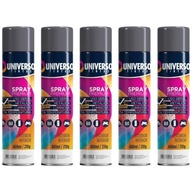 Tinta Spray 400ml Cinza Grafite Uso Geral em Aço Ferro Couro Gesso Cerâmica | Universo | Kit 05 un - imagem 2