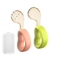 Conjunto de Garfo e Colher para Bebês em Aço Inoxidável 316 com Caixa de Armazenamento - Ideal para Aprendizagem Infantil - imagem 1