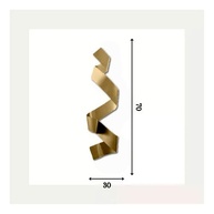 Escultura de Parede Dourada para Decoração Moderna - 70x30cm em Aço Carbono - imagem 3