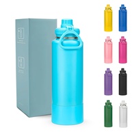 Garrafa Térmica 800ml Azul Piscina - Dupla Isolação Aço Inox 304 - imagem 1