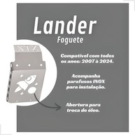 Protetor de Carter Lander 250 XTZ Cromado Aço Inox - Proteção On/Off Road - imagem 3