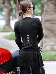 WOSAWE Jaqueta feminina de malha para motociclista, acolchoada com armadura, equipamento de proteção para bicicleta esportiva de verão - imagem 4
