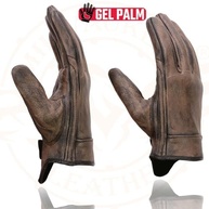 Luvas de Motociclista Milwaukee Leather Masculinas - Couro Acolchoado com Gel e Palma Curta - imagem 3
